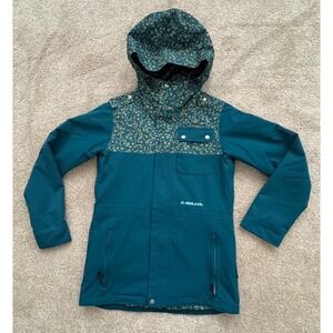 Armada Addisen Floral Insulated Ski Snowboard Jacket Womens Small Teal 10K Media